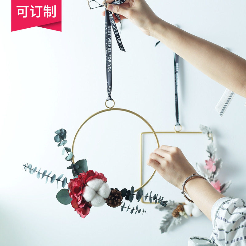 Nordic Creative Wall Hanging Accessories Family Residence Ornaments Restaurant Wall Wall Wall Decoration Wall-mounted Dry Floral Pendant-Taobao