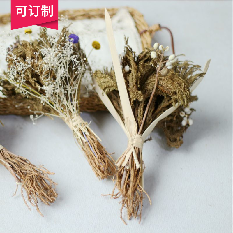 (Mountain Tree) Little Fresh Art and Art Natural Home Art You natural dry flower bouquet floral flower arrangement shooting props-Taobao