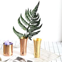 (Mountain Tree) Brass Golden Vase Nordic INS Golden Brass Pen Holder Flower Holder Cup Desktop Holder
