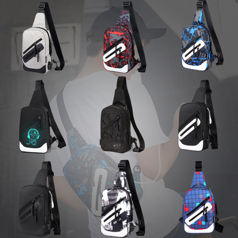 Messenger bag men's new summer men's small shoulder bag backpack shoulder chest bag trendy brand boy bag summer waist bag trend