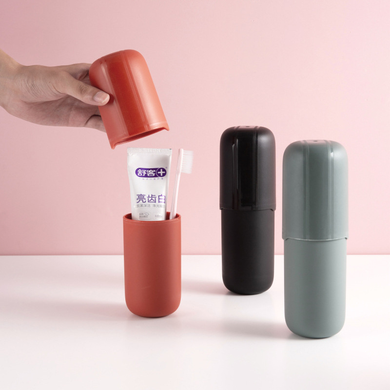 Travel toothbrush box washing cup portable toothbrush cup lovers toothbrushing cup toothpaste toothbrush containing cup