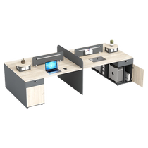 Office furniture staff desk and chair combination simple and modern 6 4 people 2 double table workbench computer table