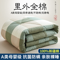Xinjiang cotton quilted winter quilted by full cotton thickened warm cotton quilted by single student Dormitory Air Conditioning by Winter Quilt Core