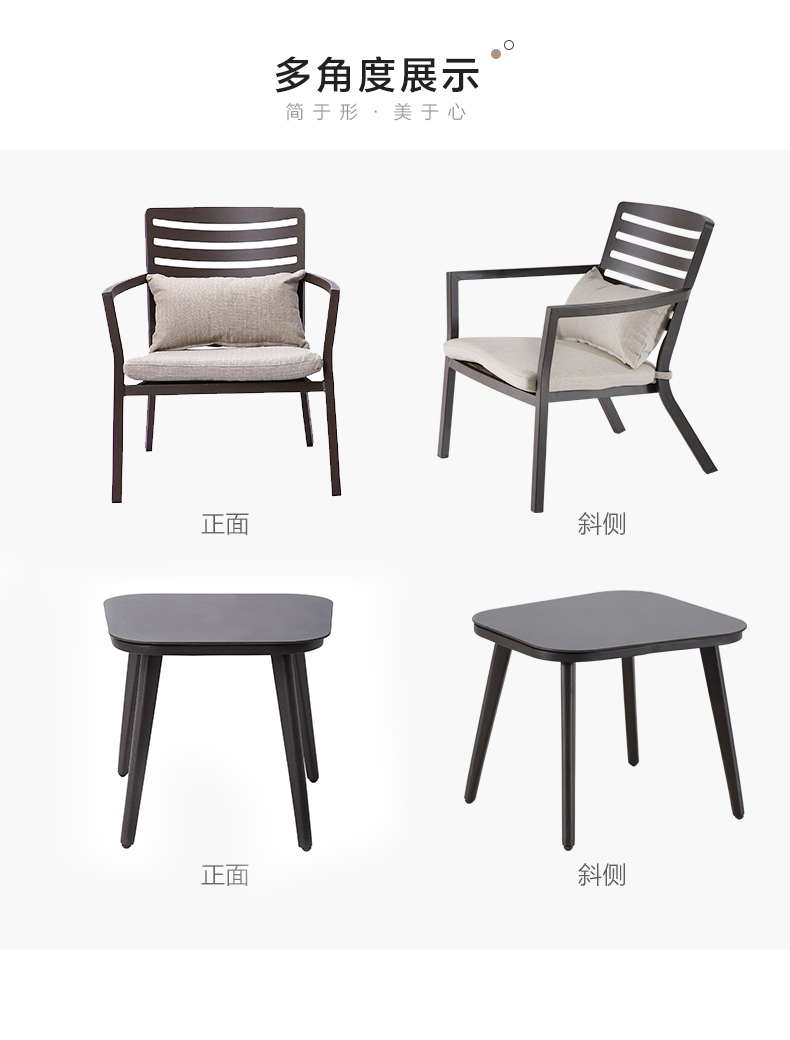 Tất cả bạn bè Trang chủ Bàn giải trí Ghế phòng chờ Brown Một bàn Hai Ghế Khung nhôm Bàn kính Nội thất DX108023 - Bàn ghế ngoài trời / sân bộ bàn ghế ngoài trời giá rẻ