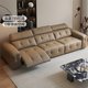 Quanyou Home Zero-Back Wall Electric Functional Genuine Leather Sofa Italian Light Luxury Living Room Top-Level Cowhide Inline Furniture