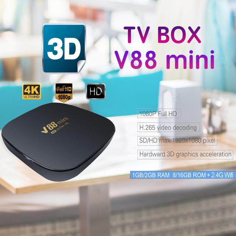 V88 mini Android 7 1 network TV set-top box 1080P receivers -