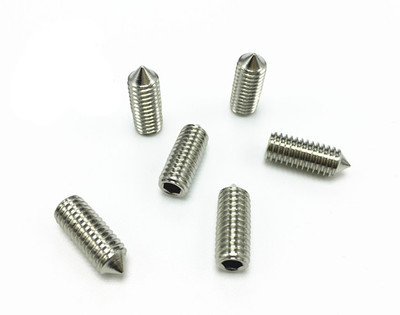 GB78 Stainless Steel Pointed Cone End Inner Hexagonal Tight Machine Rice M4 Series
