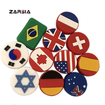 National flag element tennis racket shock absorber silicone shock absorber multi-national flags good earthquake resistance effect