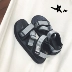 Mùa hè Việt Nam Giày sandal nam xu hướng phiên bản Hàn Quốc cá tính đôi giày sinh viên hoang dã phong cách Harajuku ulzzang Hàn Quốc dép crocs nam Sandal