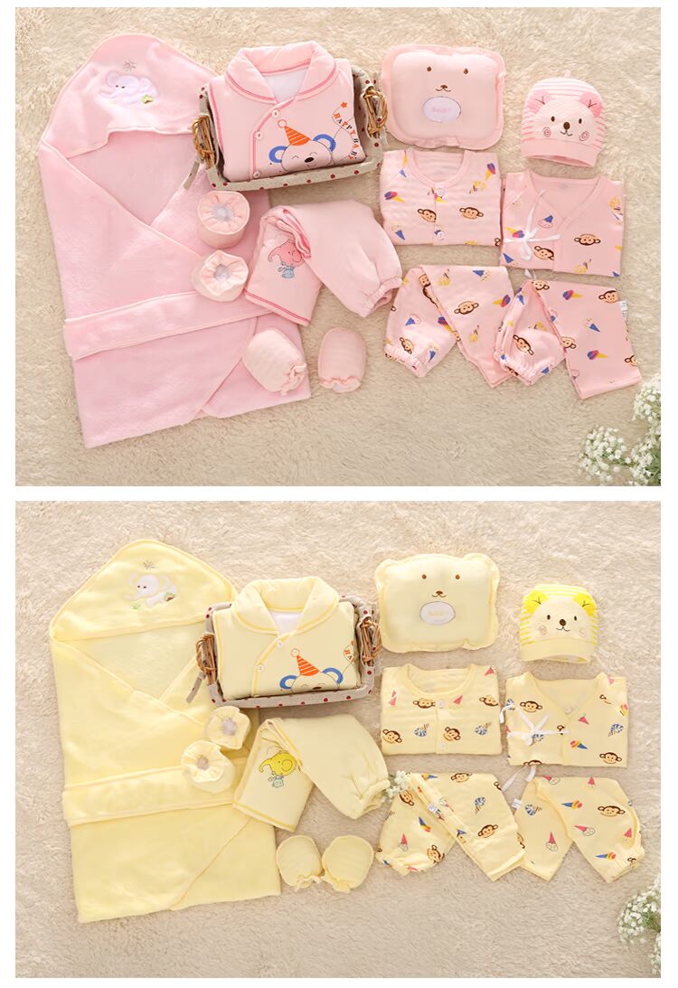 Bộ đồ sơ sinh cho bé sơ sinh nam nữ bé sơ sinh trăng rằm mùa thu và mùa đông cotton ấm áp cung cấp Daquan đồ trẻ sơ sinh