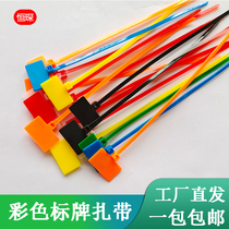 Colour nylon label Pendant Tag hanging card WIRE BINDING WITH SELF-LOCKING ZAGLE WIRE WITH MARK SIGNAGE SEAL BUTTON