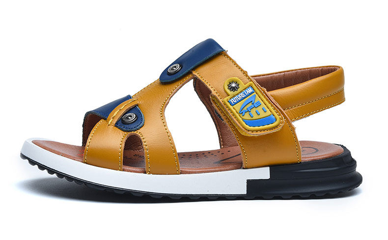 Sandales enfants en cuir orteil suture de voiture pour été - semelle caoutchouc - Ref 1053438 Image 26