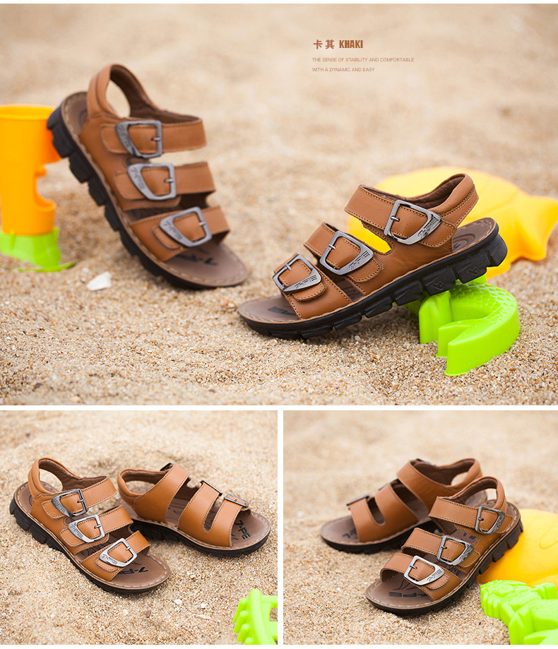 Sandales enfants en cuir orteil suture de voiture pour été - semelle caoutchouc - Ref 1053438 Image 56