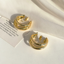 Ear clip female earless hole ~ summer style French fairy Air forest Super fairy mosquito coil ear ornaments simple exaggerated ear ring tide