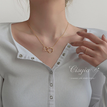 Simple irregular geometric necklace female niche design sense choker necklace 2021 New Net Red jewelry explosive