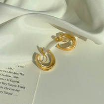 Ear clip women without ear hole ~ summer French fairy Air forest ear decoration metal harbor wind ear ring net red earring Silver Needle