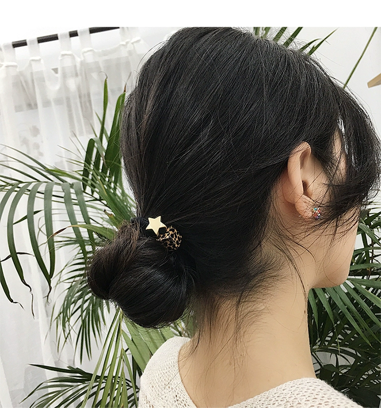 Headband nữ da báo ban nhạc cao su tóc dây tóc mũ cà vạt - Phụ kiện tóc