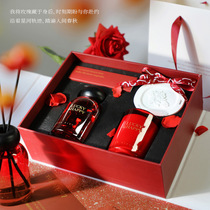 Chinese Valentines Day high-end atmosphere aromatherapy candle gift box set fragrance gift wedding souvenir gift for girls