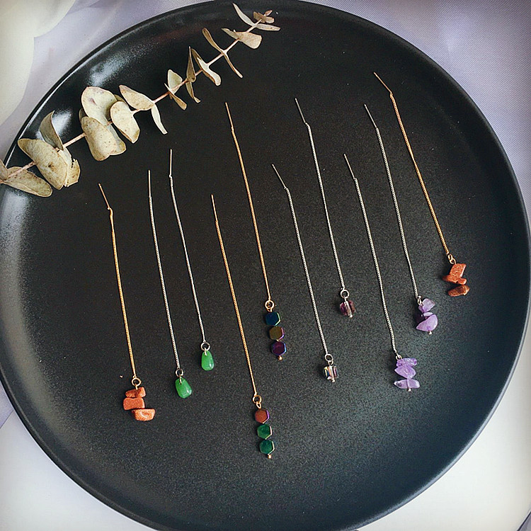 Art Little Fresh retro Ear Necklace Temperament 100 Hitch Joule Clip South Korea Long Version Flow Su Pure Hand Pendant Ear Pin