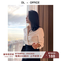 White shirt female retro Hong Kong style formal dress design feeling small group light familiar Hong Kong style French professional temperament shirt female