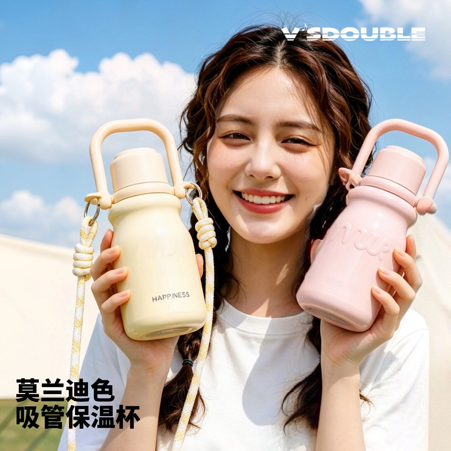 2026年新スタイル 高価値大容量316ステンレススチール製ストロー付き断熱アイスカップ、漏れ防止、ポータブルアイスキングカップ