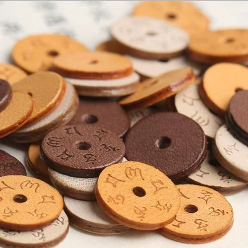 Кожаные бусины, двусторонная двухэтажная прокладка, четки бодхи из грецкого ореха, аксессуар, воловья кожа