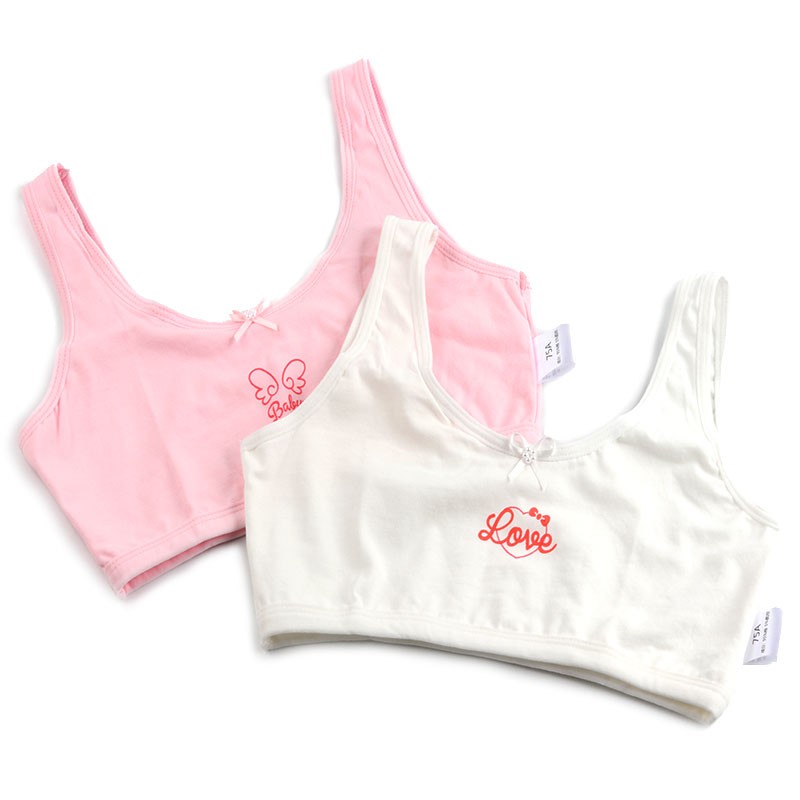 Girl's Underwear Girl's Bra Development Period Big Children 9-12 Years Old Cotton Pupil Sling Girl's Little Vest