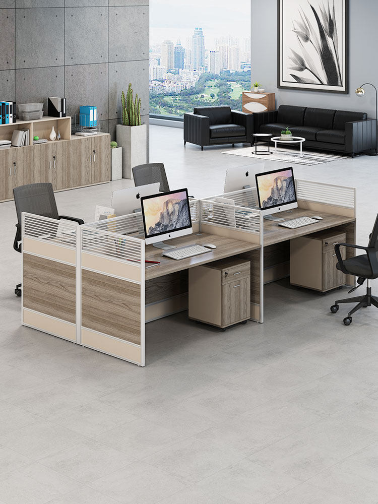 Screen staff desk simple and modern four-person staff card seat office table and chair combination office computer desk