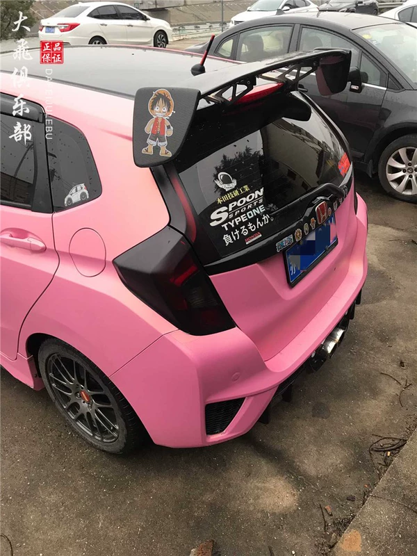 Phù hợp với cánh gió sau lớn bằng sợi carbon Fit GK5 thế hệ thứ ba của Honda, FIT, phiên bản đường đua sửa đổi GT vòm cánh gió sau - Sopida trên