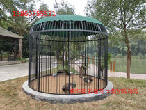 Iron decorative bird cage extra-large bird cage starlings tiger skin parrot cage landing outdoor super large peacock raising bird cage
