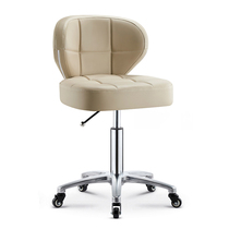 Beauty stool backrest pulley big stool round stool Nail salon salon chair makeup rotating lifting explosion-proof