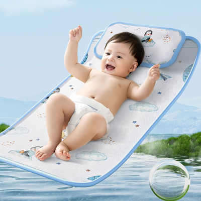十月结晶婴儿冰丝凉席婴儿床垫子夏季儿童凉席幼儿园专用夏天席子