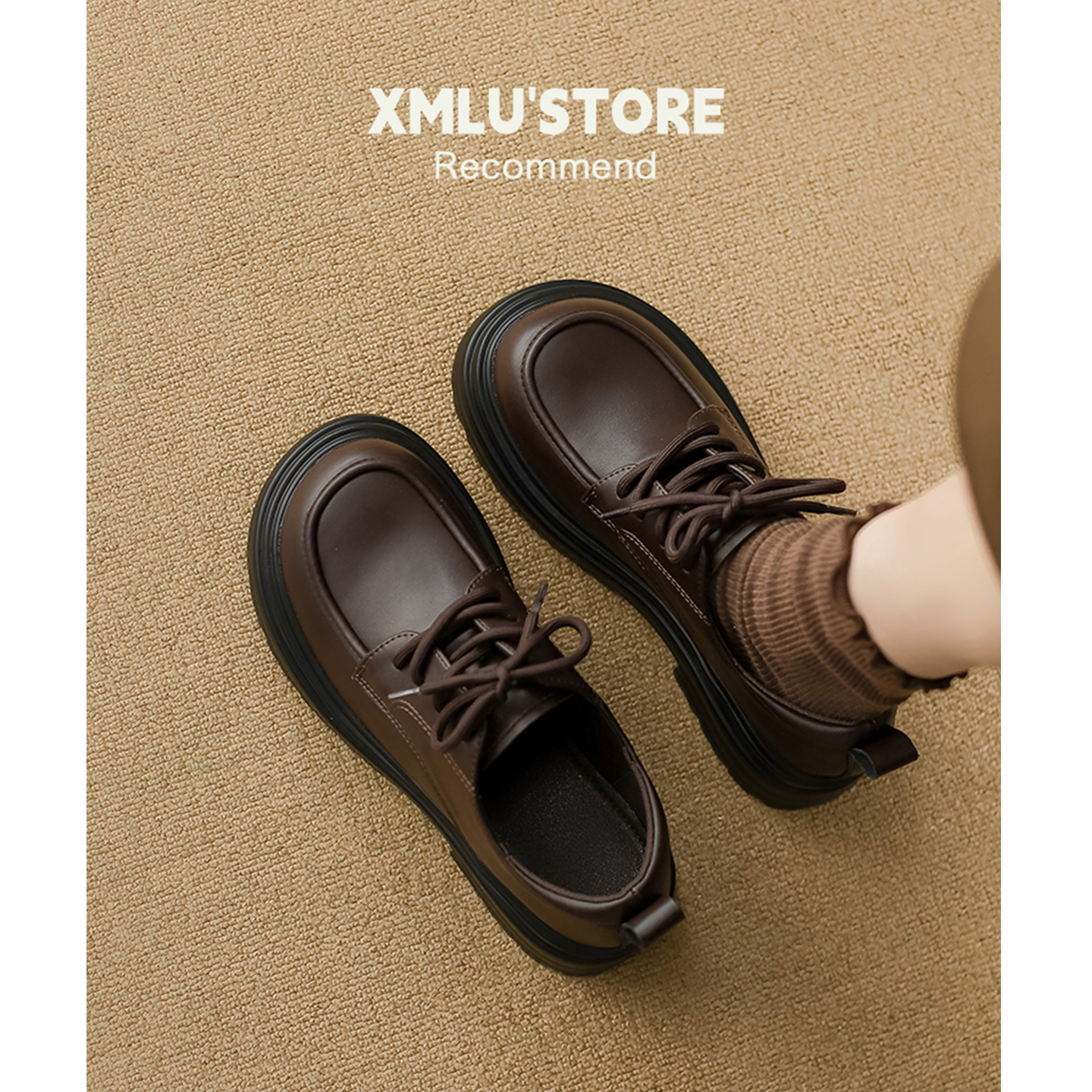 Женская обувь из мягкой воловьей кожи на толстой подошве; сезон весна-осень; новинка 2025 года; женские лоферы в британском стиле; универсальные бархатные туфли на толстой подошве.