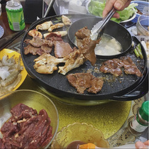 Shabu-shabu electric hot pot Household shabu-shabu electric hot pot electric baking plate Multi-function electric baking pot Korean non-stick electric shabu-shabu electric hot pot