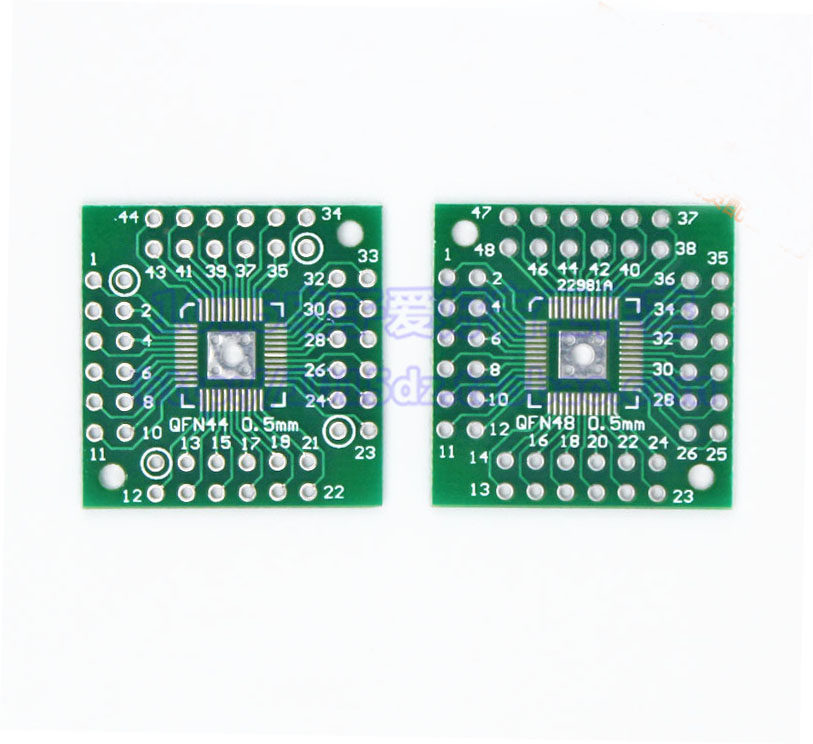 Switching board QFN44 QFN48 patch for direct insertion DIP each 0-5MM spacing double face QFP44 QFP48