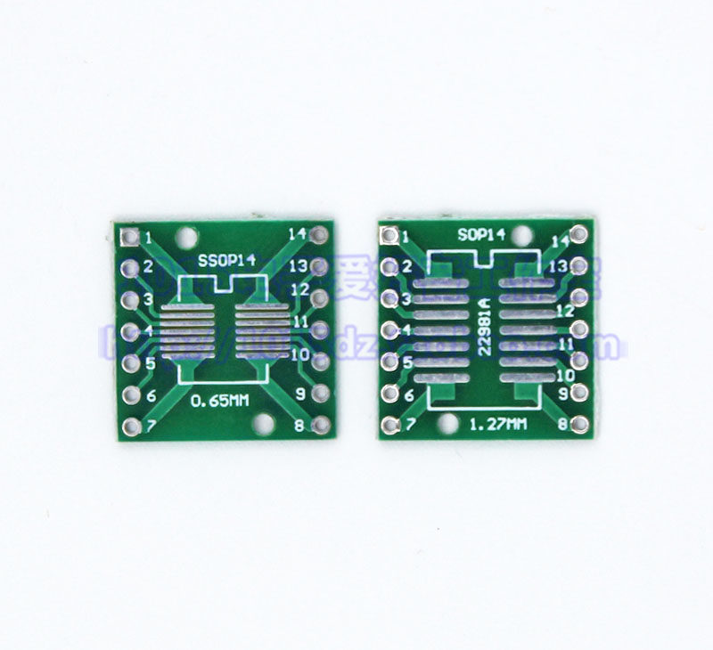Switching board SOP14 SSOP14 patch for straight insertion DIP14 0 65MM 1 27MM pitch double sided