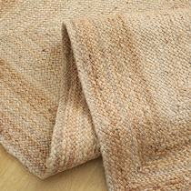 Jiuyi natural environmentally friendly jute hand-woven Nordic simple living room coffee table square study tea room jute carpet