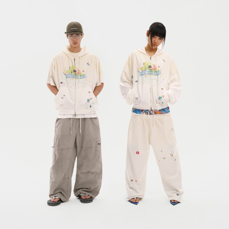 Masonprince｜Vacation Series Sea Turtle Expert Hooded Vest/Sweatshirt Runway Detail