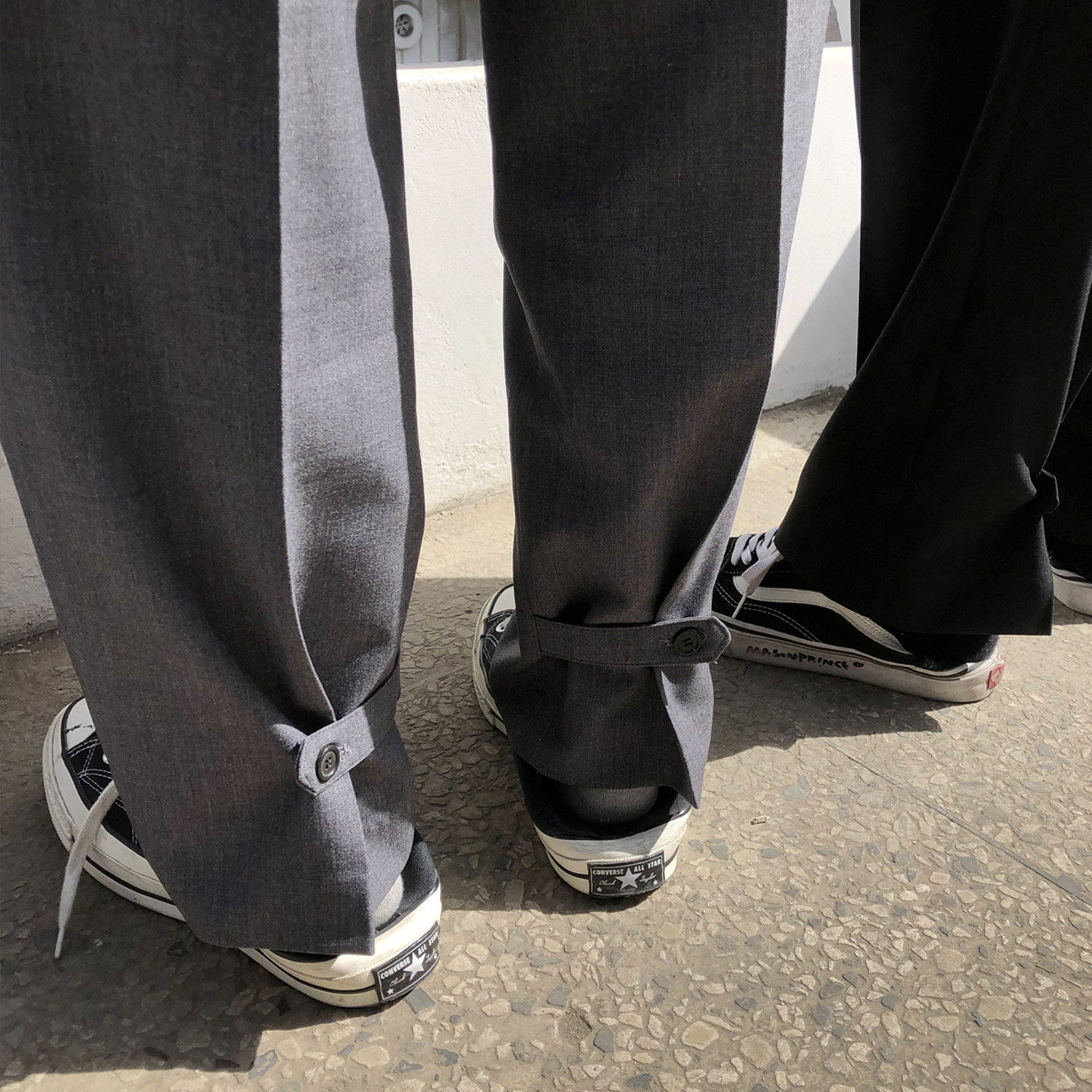 MASONPRINCE summer casual pants men's Korean version of the trend solid color versatile wide leg pants straight loose pants