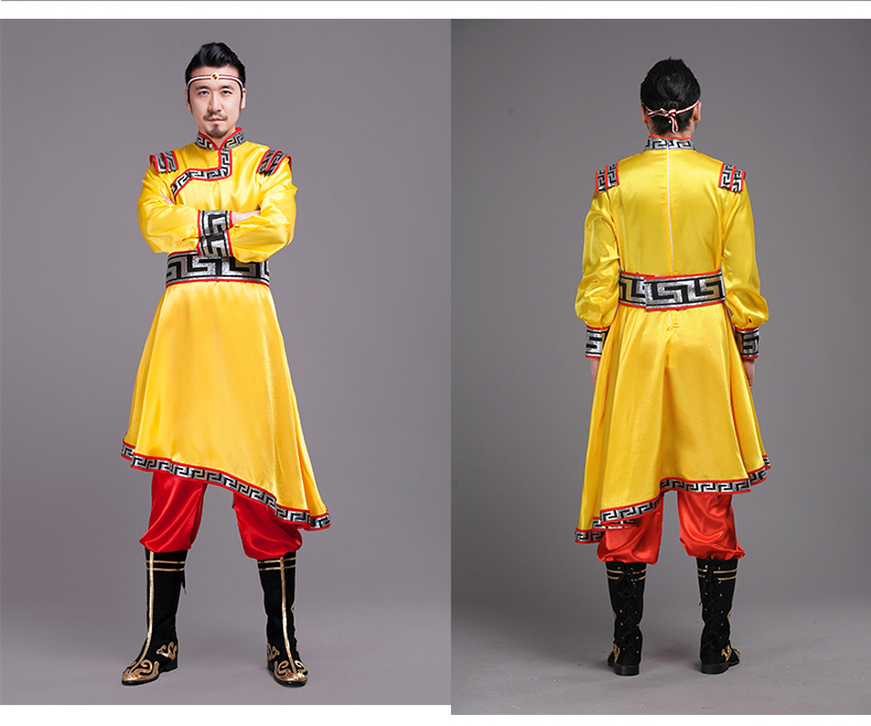 Mông cổ trang phục múa nam thiểu số Tây Tạng Tây Tạng gowns Mông Cổ robes đũa khiêu vũ Nội Mông Cổ trang phục
