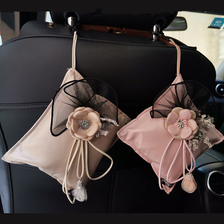Car Aroma Lavender Flowers Cloth Art charcoal bag Hanging Fragrant Bag car Decorative Car Accessories Lady