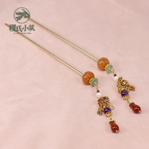 Jis Xiaozhu Chunchu temporary hair decoration ancient style suit female Hanfu embellishment small hair hairpin