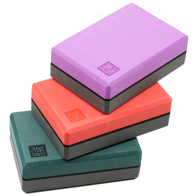 Fort brand yoga environmental protection high density professional anti-compressive rebound forced thick EVA two-color beginner children's yoga bricks