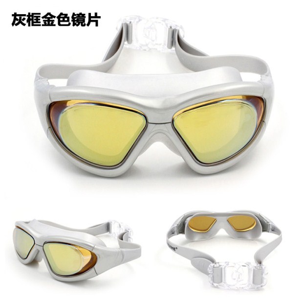 Ruihe chính hãng HD mạ thời trang cao cấp chống nước chống sương mù thiết bị bơi kính unisex hộp lớn 9110 - Goggles kinh boi loi