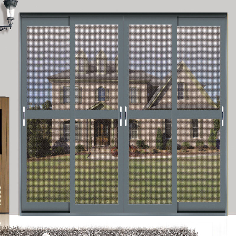 Balcony Transfer yarn push and pull aluminum alloy diamond net anti-mosquito anti-mosquito ventilation and breathable diamond network anti-theft lock