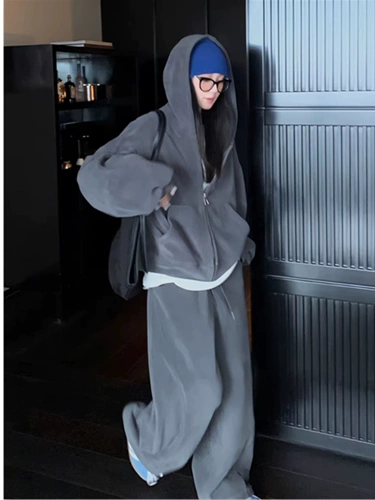 Бархатный демисезонный лебедь, спортивный костюм, спортивная толстовка с капюшоном, штаны, комплект, в американском стиле