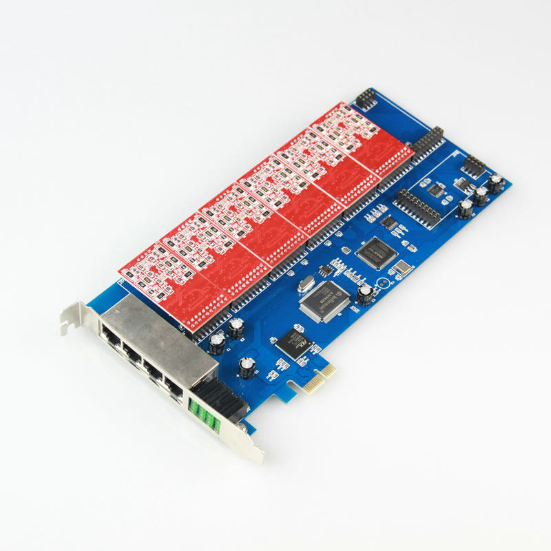 Simple 12-way PCI-E Phone voice Card Asterisk Card Trixbox Compatible with OpenVox A1200P