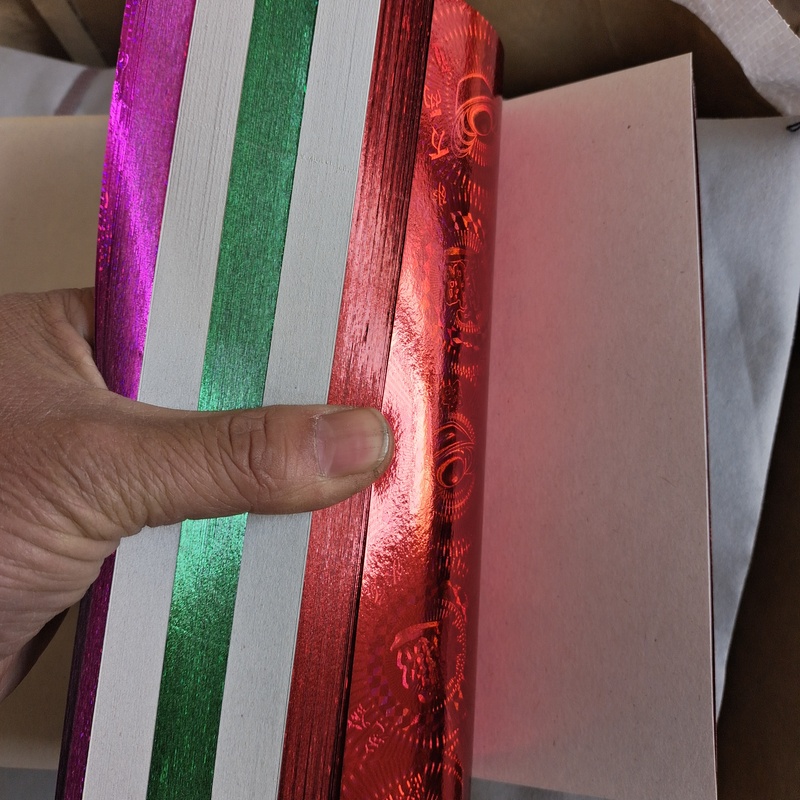 27×36 Imported Thickeneded Non-Fading Laser Colorful Handmade Origami Ingot Paper Colorful Lotus Paper 500 Sheets