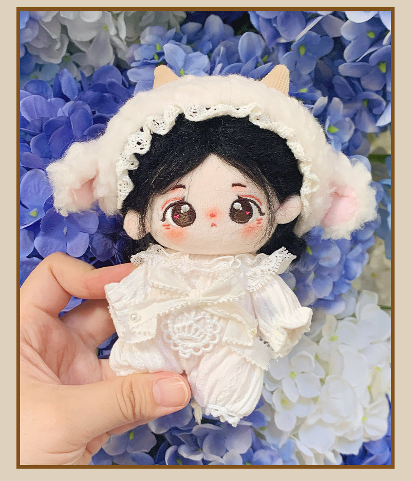 棉花娃娃/毛绒玩具娃衣 可奈造物小羊睡衣10/20cm棉花娃娃衣服爬爬服可爱连身裤玩具