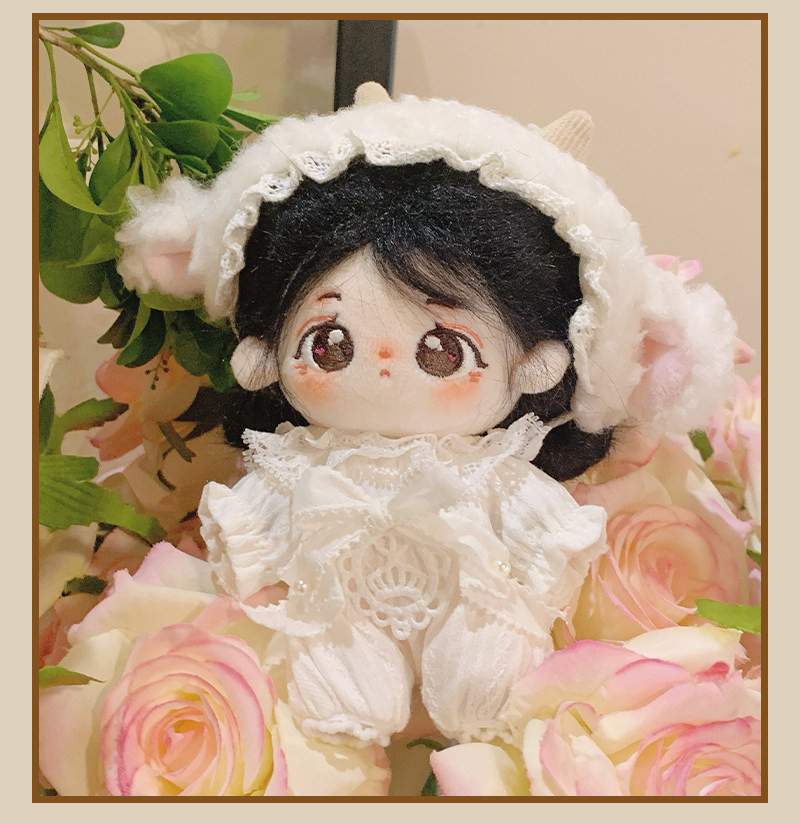 棉花娃娃/毛绒玩具娃衣 可奈造物小羊睡衣10/20cm棉花娃娃衣服爬爬服可爱连身裤玩具